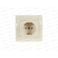Розетка Севиль 2-местная скрытой установки, с заземлением, з/ш 16А, 220В слон. кость Б-С0049*10