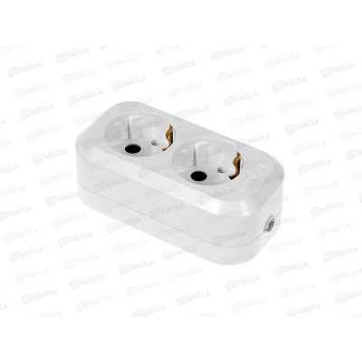Колодка UNIVersal с заземлением 2 гнезда АБС-пластик, E302 Колодка UNIVersal с заземлением 2 гнезда АБС-пластик, E302