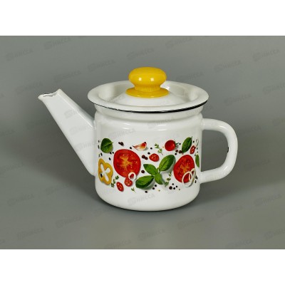 Чайник заварн 1л Каприче белый с пластик кнопкой С2707.3 *118