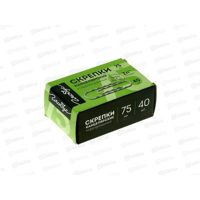 Скрепки ГЛОБУС 75мм 40шт оцин.,гофр Г75-40Ц *30 Скрепки ГЛОБУС 75мм 40шт оцин.,гофр Г75-40Ц *30