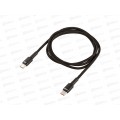 Кабель Type-C-Type-C 60W 3A SKYWAY в мягкой оплетке черный  1м