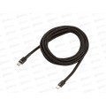 Кабель Type-C-Type-C 60W 3A SKYWAY в мягкой оплетке черный  2м