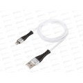 Кабель USB-Lightning 10W 2A SKYWAY в мягкой оплетке белый 1м