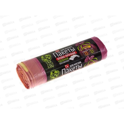 Пакеты для мусора GRIFON с зав 35л 15шт рулон 101-507 *12 Пакеты для мусора GRIFON с зав 35л 15шт рулон 101-507 *12