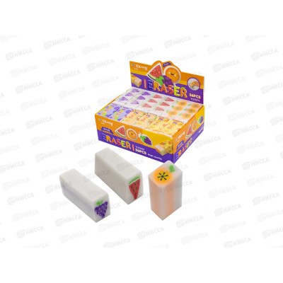 Ластик Yalong,синт.каучук, Фруктики прямоуг. ассорти YL211515  *36