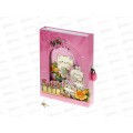 Блокнот подар. Alingar 45л лин "Мяу Котики" розовый, замочек AL11871