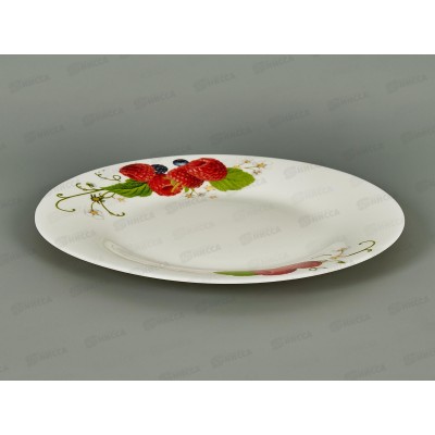 Тарелка обеденная JEWEL Ягодка 23,2см (стеклокерамика), ПС00126-58 Тарелка обеденная JEWEL Ягодка 23,2см (стеклокерамика), ПС00126-58