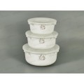 Набор салатников JEWEL Гусики 3пред. с крышкой, ПС00103-58