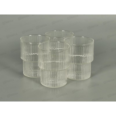 Набор стаканов JEWEL Сильва 320мл, 4пред. (боросилитное стекло), ПС00116-58 *8 Набор стаканов JEWEL Сильва 320мл, 4пред. (боросилитное стекло), ПС00116-58 *8