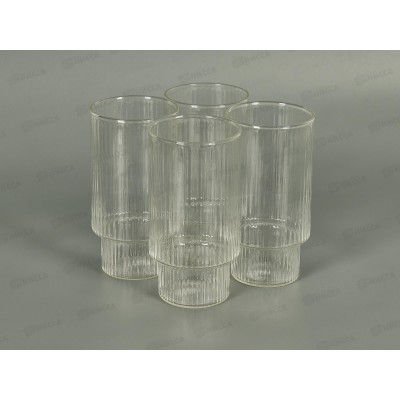 Набор стаканов JEWEL Сильва 420мл, 4пред. (боросиликатное стекло), ПС00118-58 Набор стаканов JEWEL Сильва 420мл, 4пред. (боросиликатное стекло), ПС00118-58