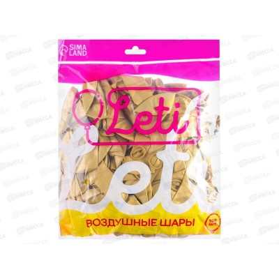 Шары 12" "Хром" металл 100шт золотой 4986598