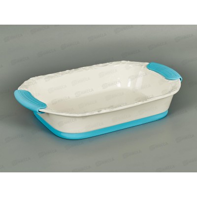 Форма для запекания JEWEL фарфор 34,5см с силиконовыми ручками прямоугольная, ПП00037-08