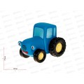Игрушка пластизоль для ванны Синий трактор с улыбкой 10см, LX-ST200429, 384146
