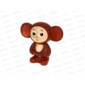 Игрушка пластизоль для ванны Чебурашка, в сетке, YF-5R-LK-3-WOD