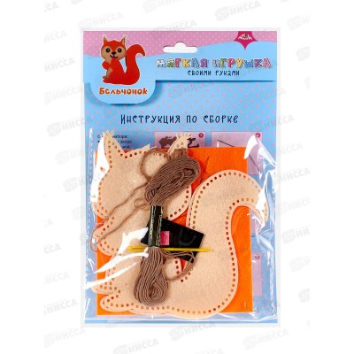 Набор д/творч. Апплика Мягкие Игрушки Бельчонок С9671-03 *20 Набор д/творч. Апплика Мягкие Игрушки Бельчонок С9671-03 *20