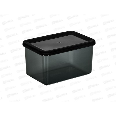 Банка д/сып прод 0,55л &quotPlast Team&quot прямоуг Блэк РТ170610621 *30