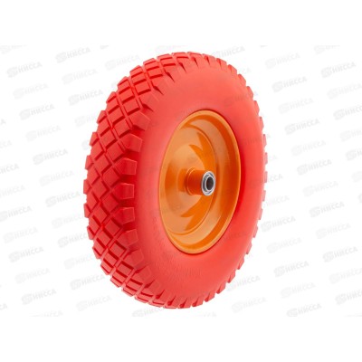 Колесо полиуретан.4.80/4-8, длина оси 90мм.подшипник 20мм Palisad, 68977