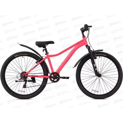 Велосипед 26" 6ск RUSH Х 600 V-brake ST розовый рама 14", 430249