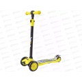 Самокат 3-х колесный до 30кг А03940 yellow+black свет. колеса, 430355