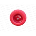 Колесо д/тач PU1602  16"х4,00-8 12/100мм STANDART полиуретан, сварной диск, красный *5