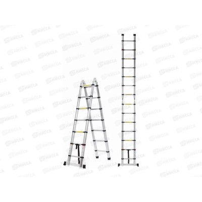 Лестница телескопическая многофункциональная  Техпром 4,2 метра SW-T3044 (красный квадрат)