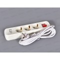 Сетевой фильтр LIRA LRFI132W, 3 розетки, с заземлением, с выключателем, 2 x USB, 1 x typeC,