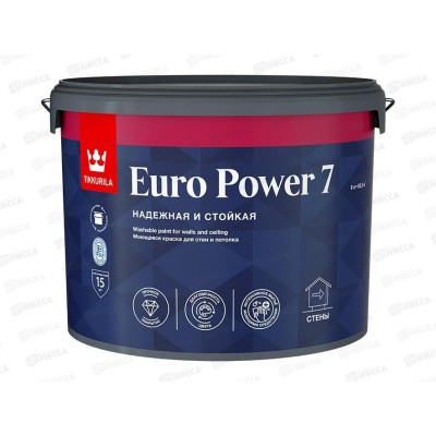 Краска интер стойкая к мытью Euro Power 7 A мат 9,0л Краска интер стойкая к мытью Euro Power 7 A мат 9,0л