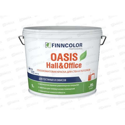 Краска Oasis Hall&Office A гл/мат 9,0л Краска Oasis Hall&Office A гл/мат 9,0л