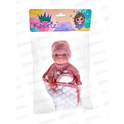 Пупс Miss Kapriz МК2308К-СА 20см, в одеяльце, FCJ0983472 пакете