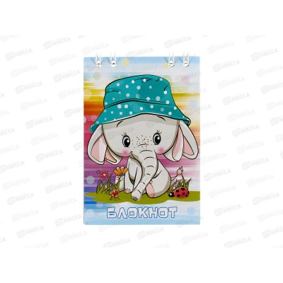 Блокнот 24л ПГС Зверюшки, 68*98, глит., греб. *24