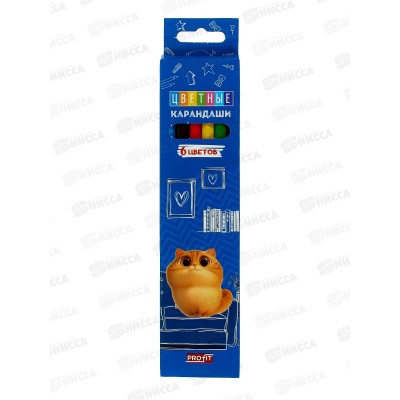 Карандаши  6цв Profit Котенок Мяу, пластик, 2М, КЦ-2619 *48