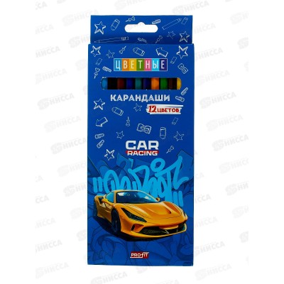 Карандаши 12цв Profit Суперкар, пластик, 2М, КЦ-2620 *24/240 Карандаши 12цв Profit Суперкар, пластик, 2М, КЦ-2620 *24/240