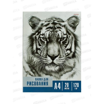 Папка для рисования А4 20л Чёрно-белые мотивы - 5, 120г/м2, 20-2255  *20