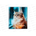 Тетрадь 96л клетка Profit Пушистые котики - 1, на гребне, Т96-4852 *6/48