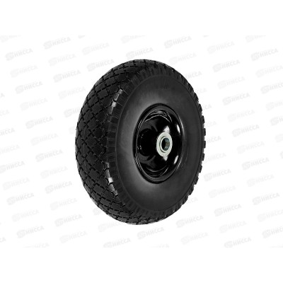 Колесо д/тач PU1002 размер 10&quotх 3,00-4 20/80мм диск сварной, пу черный