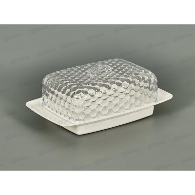 Масленка &quotМозаика&quot бело-прозрачный М5571 *28