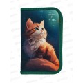 Пенал 1-секц ПП большой Задумчевый рыжий кот, 190х115, ПН-7396 *40