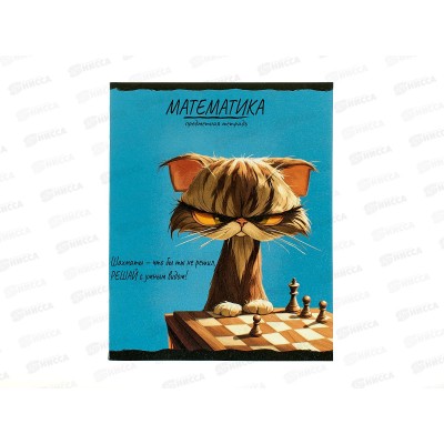 Тетрадь 48л клетка ПП &quotПРО ХВОСТ&quot Математика, 48-2480 стандарт *10/80