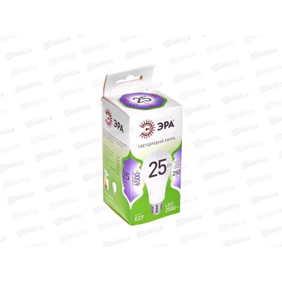 Лампа светодиодная ЭРА GREEN LINE LED 25Вт 6500К, A60-25W-865-E27 *10/100