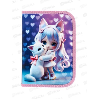 Пенал Hatber 19*13 Мой котик 1 отд, молн.,44055 Пенал Hatber 19*13 Мой котик 1 отд, молн.,44055