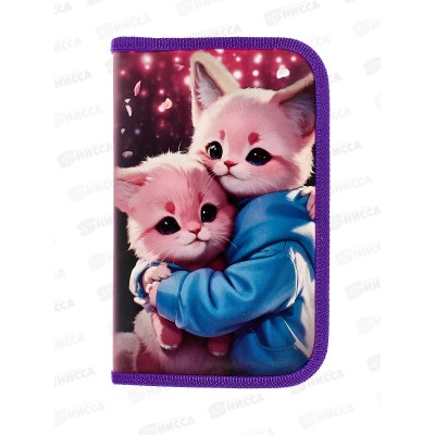 Пенал ПЧЕЛКА 1отд., Cats hug 2024 190*115, ПО-02 *35