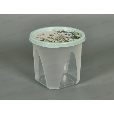 Контейнер 1л &quotЦветущий луг&quot круглый св-зел 223110717/01 *18