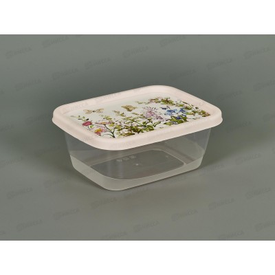 Контейнер 0,5л &quotЦветущий луг&quot прямоуг св-роз 223110807/01 *20