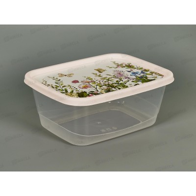 Контейнер 1,5л "Цветущий луг" прямоуг св-роз 223111007/01 *24