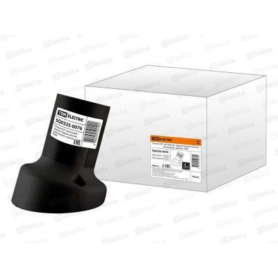 Электропатрон TDM E27 наклонный, термостойкий пластик, черный, 0076 *10/200 Электропатрон TDM E27 наклонный, термостойкий пластик, черный, 0076 *10/200