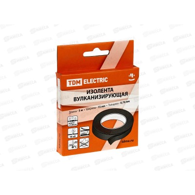 Изолента вулканизирующая TDM 15мм 5м, до 10кВт, 0603 *160 Изолента вулканизирующая TDM 15мм 5м, до 10кВт, 0603 *160