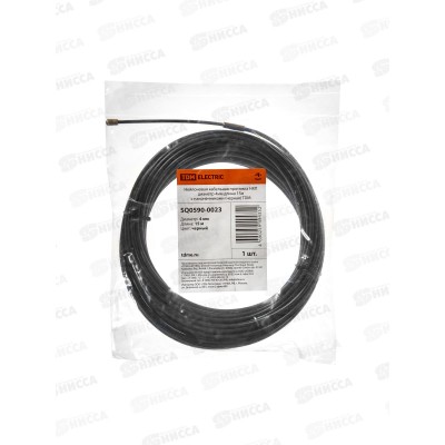 Кабельная протяжка 4мм 15м нейлон с наконечниками, черная, НКП, 0023  *20