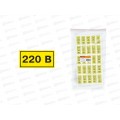Знак  20*40мм Символ &quot220В" TDM, 0009 *100