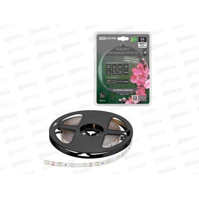 Комплект светодиодной ленты SMD2835-60 LED/м-12 В-4,8 Вт/м-IP65-6000К, 0232
