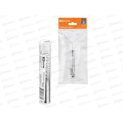 Припой ПОС 40, проволока, ГОСТ 21931-76, d0,8мм, 10 г, колба, серия "Алмаз" TDM, 1609